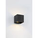 Bloc LED 4.33 inch Black Outdoor Wall Mount